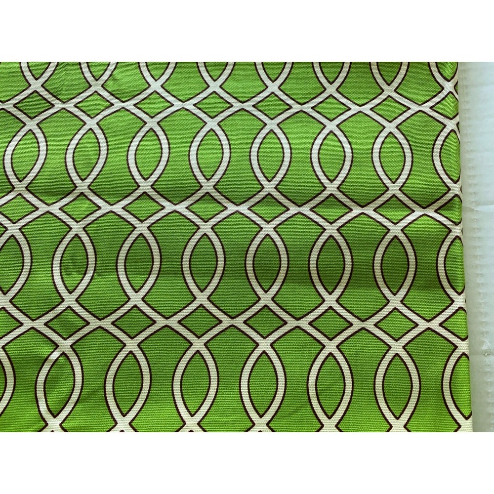Waverly Inspirations Fabric 2 Yds x 45" W Screen Print Green Geometric Drapery